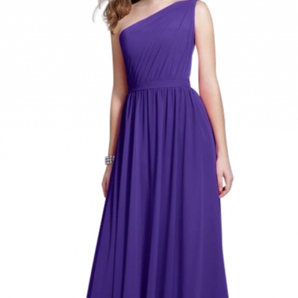 alfred angelo one shoulder bridesmaid dress Teal One Shoulder Bridesmaid Dress,Tulle Bridesmaid Dress,Long Bridesmaid Dress,BD00203, US26W / Royal Blue